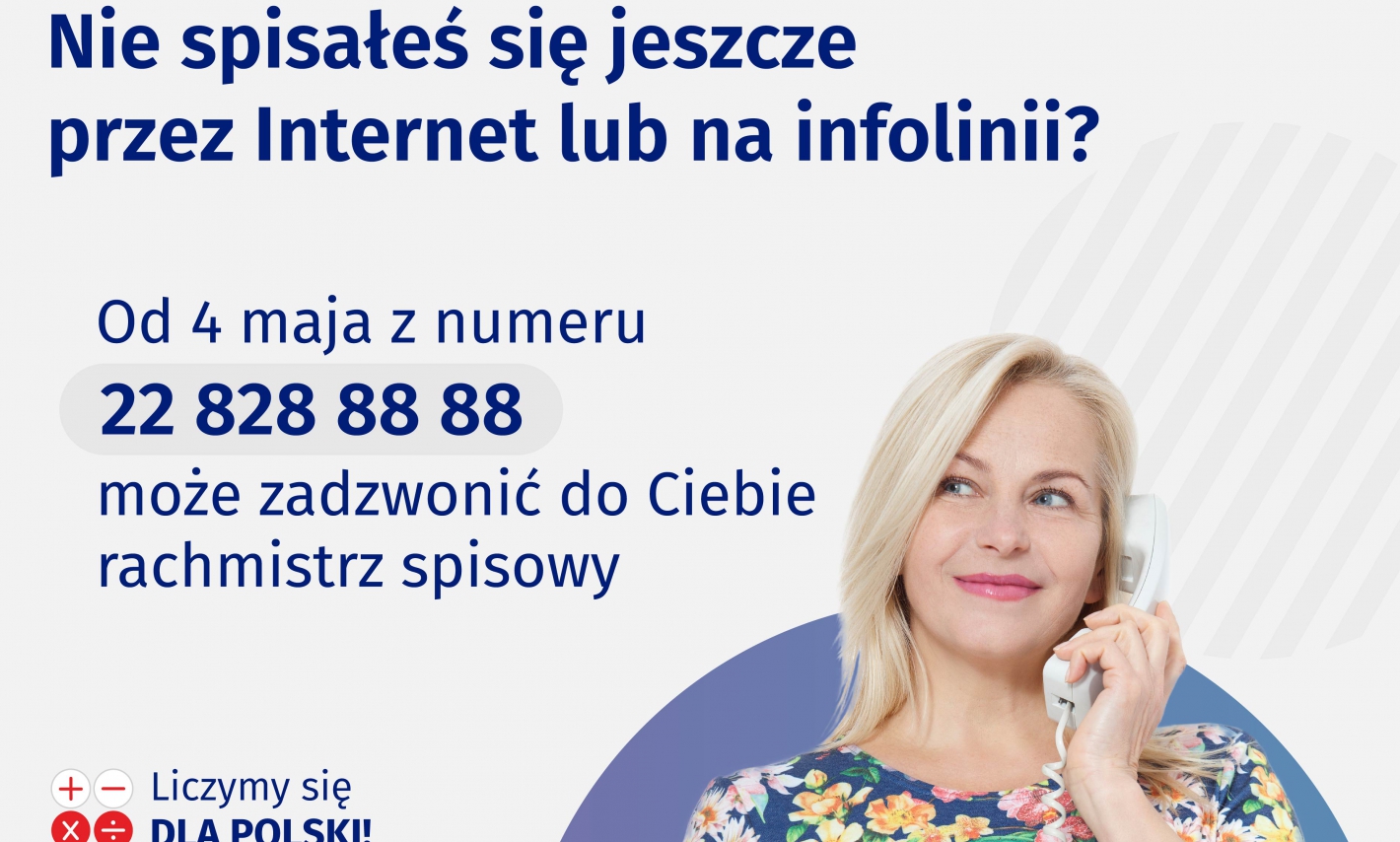 Od 4 maja br. pracę rozpoczynają rachmistrzowie telefoniczni