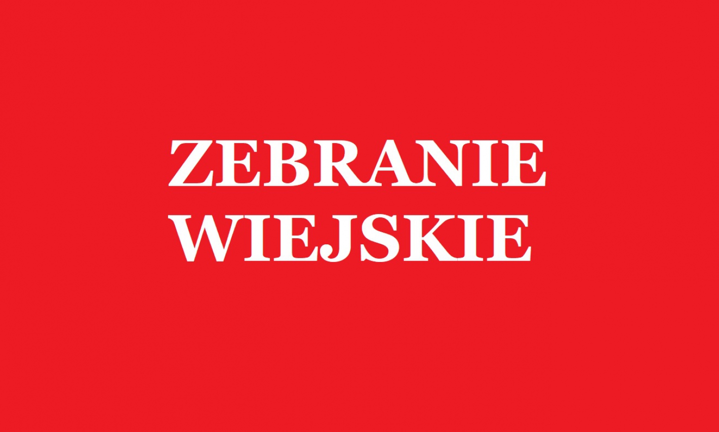 Harmonogram zebrań wiejskich 